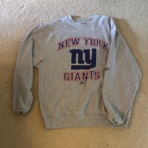 Reebok Gray New York Giants Crewneck Sweater, Men’s Large